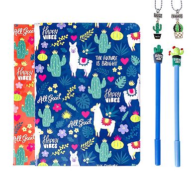 Pulsar BFF Journal Set with Llama and Strawberry Necklaces