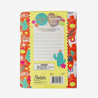 Pulsar BFF Journal Set with Llama and Strawberry Necklaces