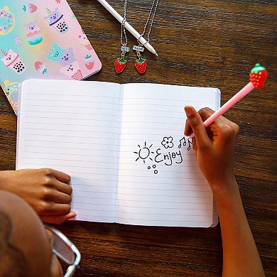 Pulsar BFF Journal Set with Llama and Strawberry Necklaces