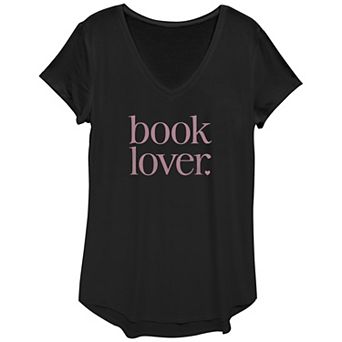 Women's Book Lover V-Neck Graphic Tee