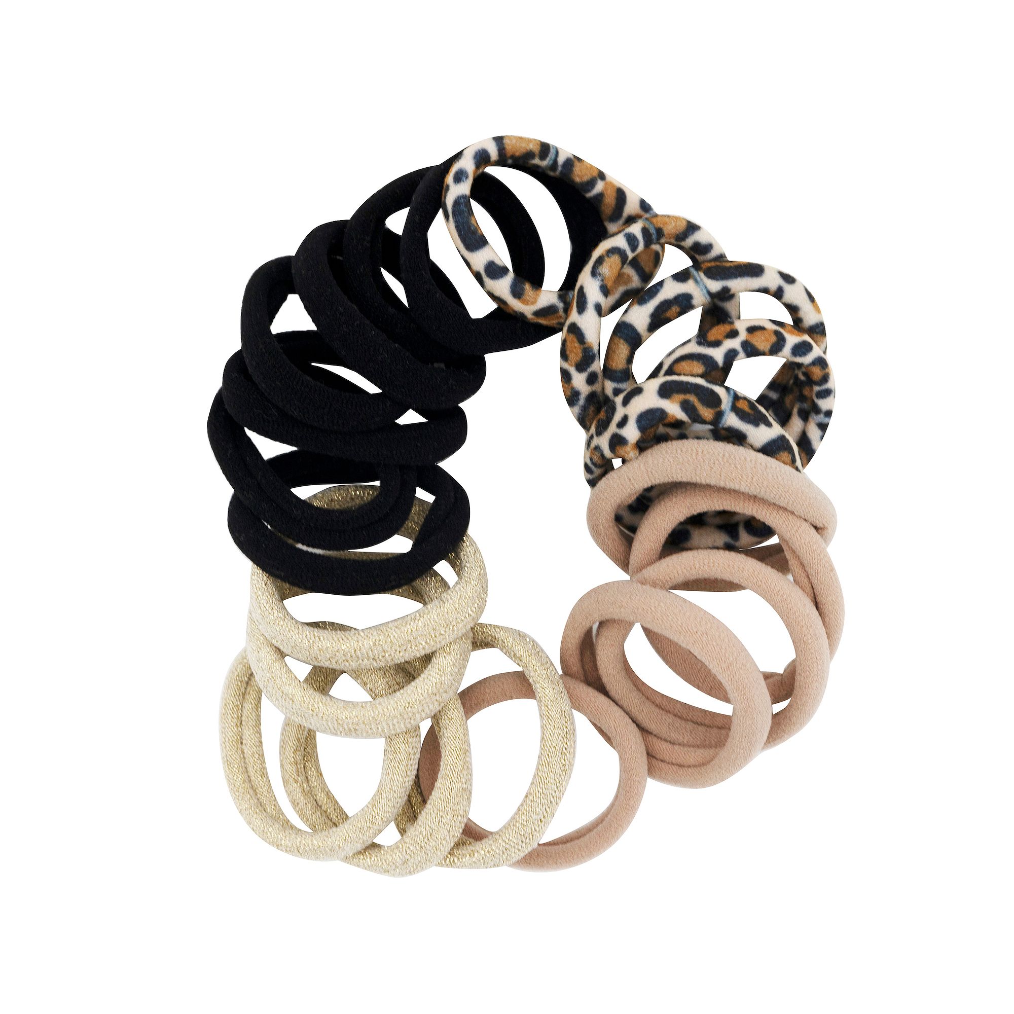 Girls Limited Too 22-Piece Elastic Hair Ties, Animal Print