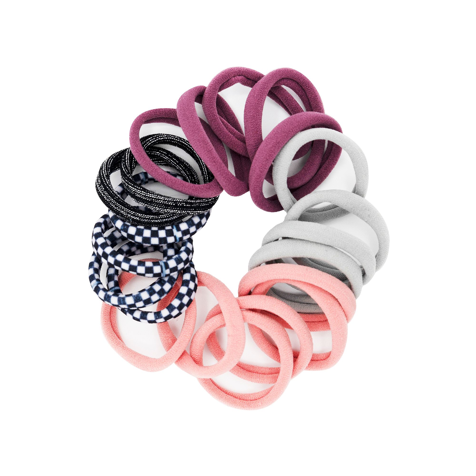 Girls Limited Too 22-Piece Elastic Hair Ties, Pink