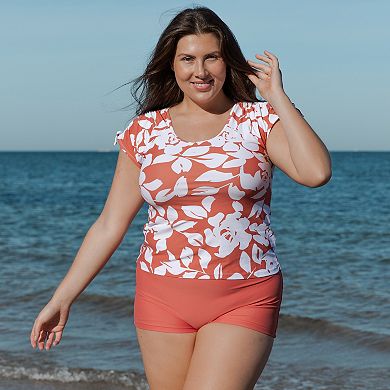 Women's 2in1 Adjustable Sleeve Swim Top