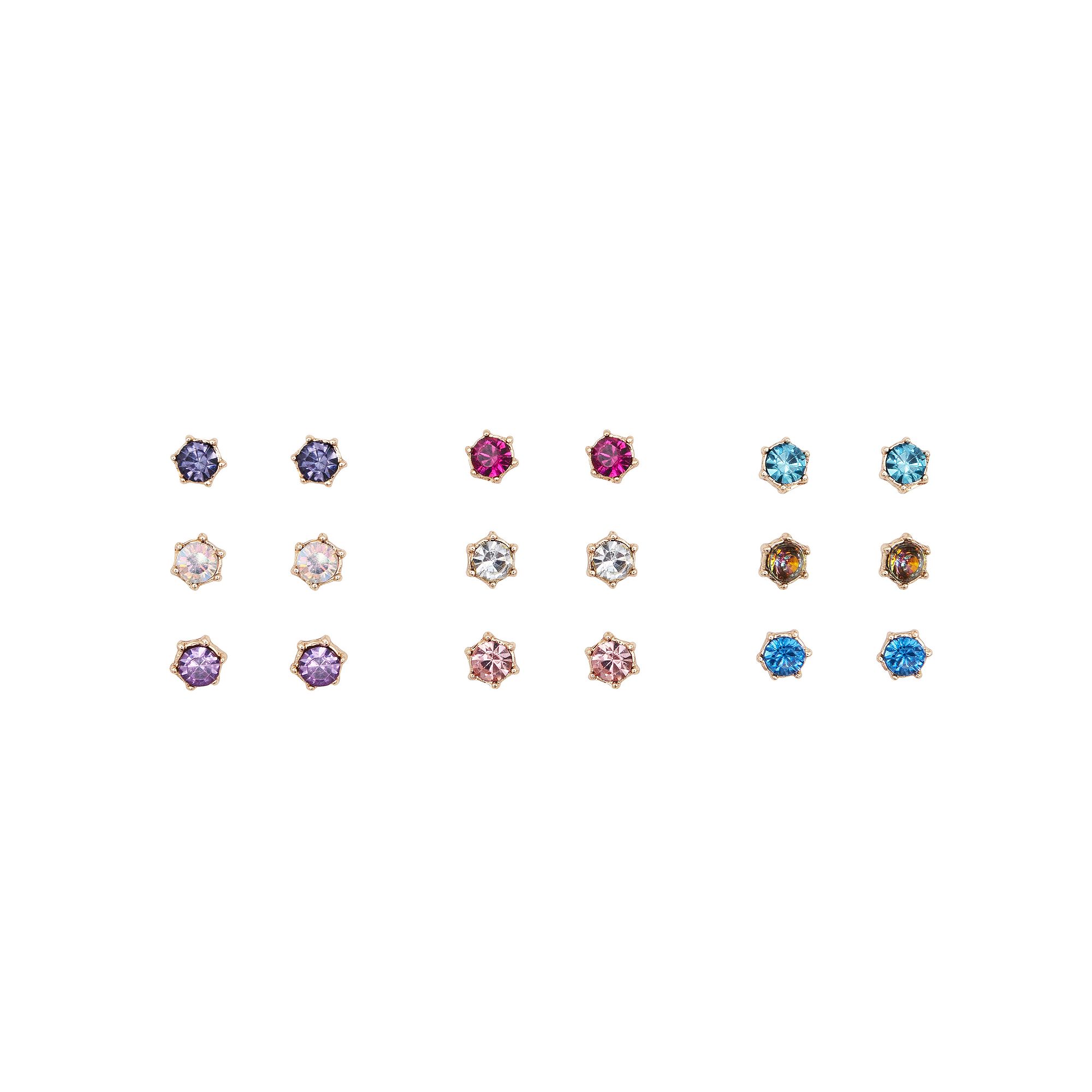 Girls Limited Too 9-Pair Earring Set, Girls, Multicolor