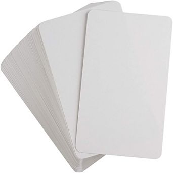 200 pc Dry Erase Blank Playing Card Reusable Flash Cards For Diy Game 3"x5"
