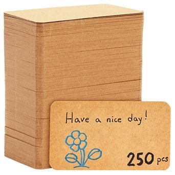250-pack Blank Business Cards, Blank Index Cards, Kraft Paper (2 X3.5 In)