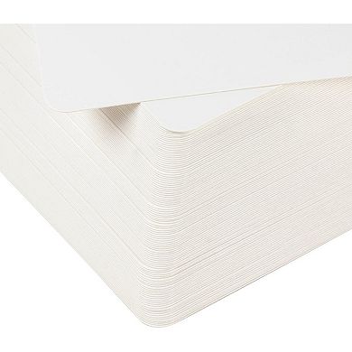 100 Rounded Corner Blank Flash Cards For Business/diy Gift Memo Card White 3"x5"