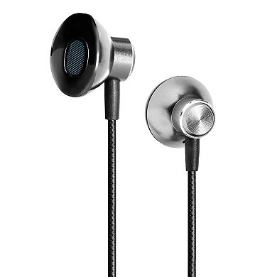 Wired Headphones With Microphone, 3.5mm Half In Ear W In Line Controller, Black