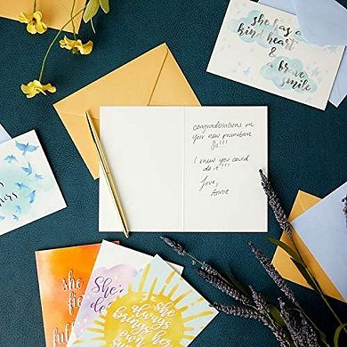 Positive Affirmations Cards With Envelopes (4 X 6 In, 36 Pack)