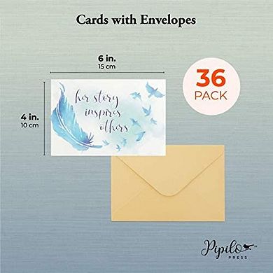 Positive Affirmations Cards With Envelopes (4 X 6 In, 36 Pack)