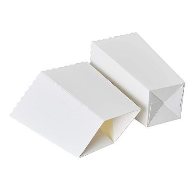 100 Pack White Popcorn Boxes For Movie Night Decorations, 46 Oz, 7.8 X 4.25 In