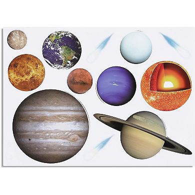 2 Pack Solar System Sun Planets Posters With Stickers For Kids, 24 X 17.7 Inches