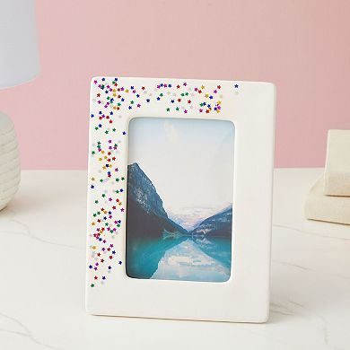 7 Ounces Rainbow Colored Star Confetti for Table, Metallic Foil (0.1 In)