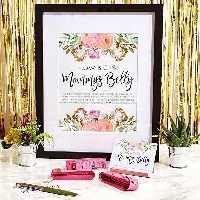 How Big Is Mommys Belly Game, 24 Cards, 3 Measuring Tapes, 1 Sign, 28 Piece Set