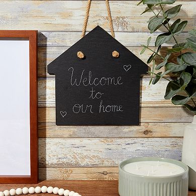 2 Rustic Farmhouse Hanging Chalkboard Signs With 4 Chalk Sticks (6 Piece Set)