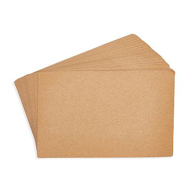 Blank Kraft Paper Cards 3x5 For Diy, Studying, Crafts (100 Pack) Brown