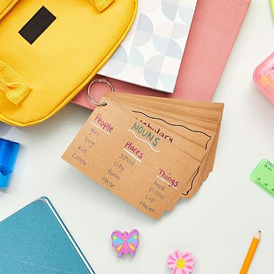 Blank Kraft Paper Cards 3x5 For Diy, Studying, Crafts (100 Pack) Brown