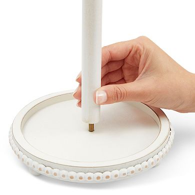 Wooden Rustic Paper Towel Holder For Kitchen Organization, Countertop, 6.5x16 In