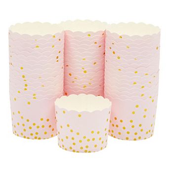 50 Pack Pink Cupcake Liners For Muffins, Large Paper Baking Cups, 2.2 In