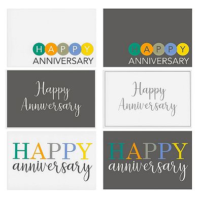 120 Pck Assorted Birthday And Anniversary Cards With Envelopes, 12 Designs, 4x6"