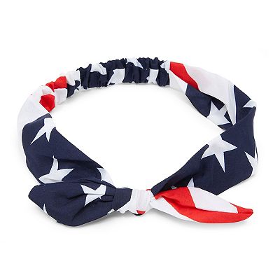 12 Pack 4th Of July American Flag Patriotic Bowknot Bandana Headbands One Size