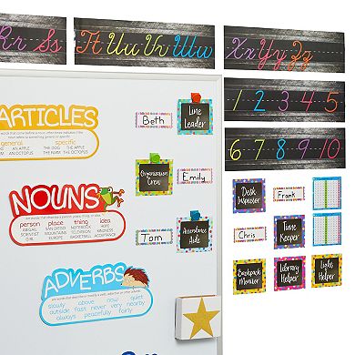 9x Bulletin Board Borders Number & Cursive Alphabet Letter Wall Strap for Class