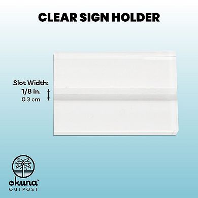 10x Table Number Holders For Weddings, Clear Acrylic Place Card Signs (3 X 2 In)