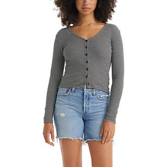 Women's Levi's® Muse Long Sleeve Button-Front Tee