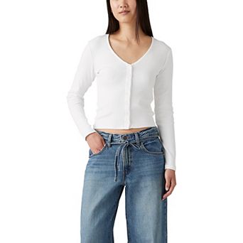 Women's Levi's® Muse Long Sleeve Button-Front Tee