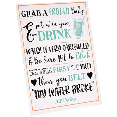My Water Broke Baby Shower Game With 60 Mini Plastic Babies, 3 Ice Cube Trays
