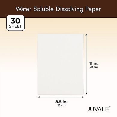 30 Sheets, Water Soluble Dissolving Paper, Letter Size, 8.5 X 11 In