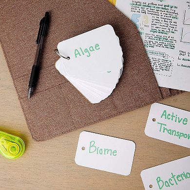 8 Pack Blank Flash Cards With Rings For Studying With 50 Sheets Each, 2.2 X 3.5"