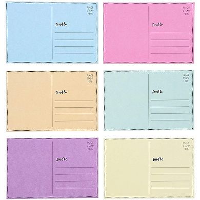 48pcs 6 Assorted Colors Mailable Postcards 6"x 4" For Mailing Invitation Holiday