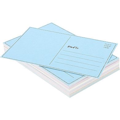 48pcs 6 Assorted Colors Mailable Postcards 6"x 4" For Mailing Invitation Holiday