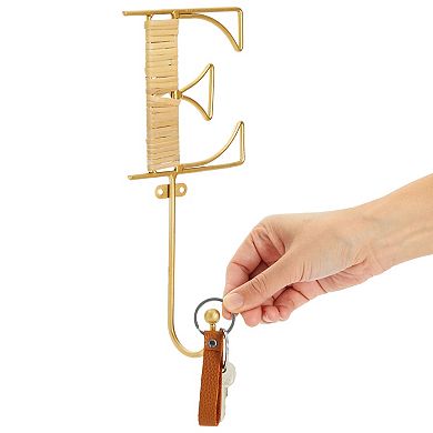 4 Piece Home Letter Decorative Wall Hooks For Home Decor, Key Storage, 4 X 10 In