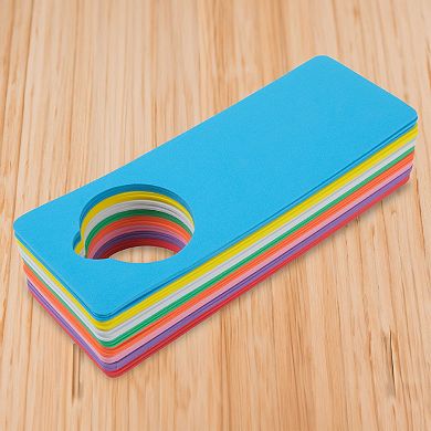 Eva Foam Door Hangers For Diy Crafts, 8 Colors (3.25 X 9.5 Inches, 24 Pack)