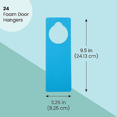 Eva Foam Door Hangers For Diy Crafts, 8 Colors (3.25 X 9.5 Inches, 24 Pack)