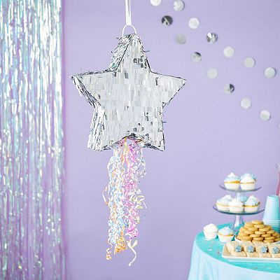 Apinata4u Heart Shaped Gender Reveal Pull String Pinata Pink Blue 20in X 20in