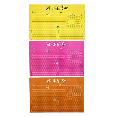 6 Pack Dry Erase Chore Chart For Kids Adults In 6 Colors, Weekly Daily 12x7.5”