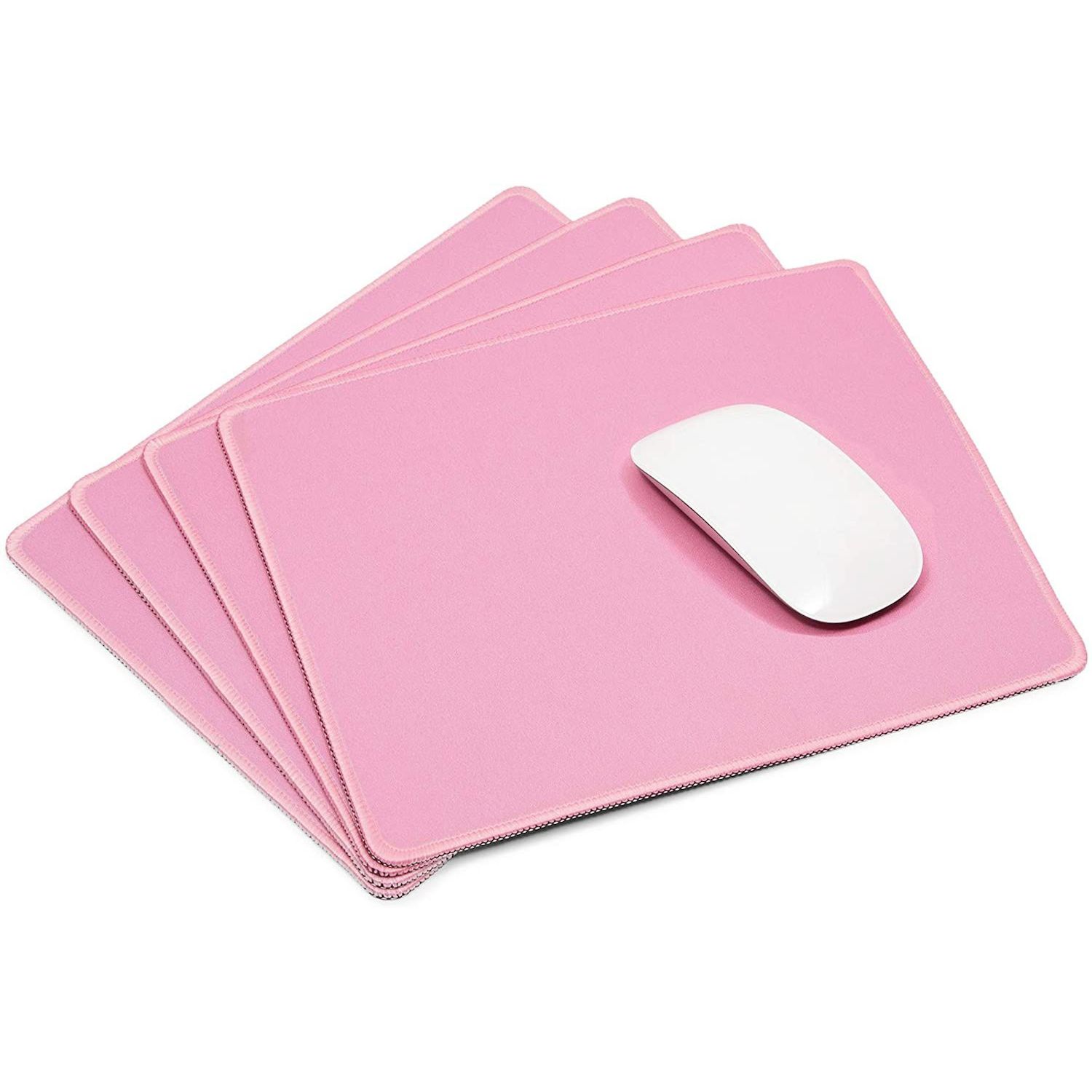 Purple Computer Mouse Pad 8x10 Inch - Non-Slip Rubber Base With Stitched Edges