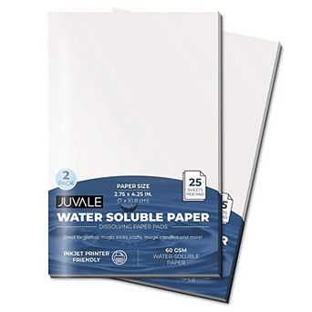 Pack Of 2 Water Soluble Dissolving Paper Notepad, 25-sheet/pad, 2.75" X 4.25