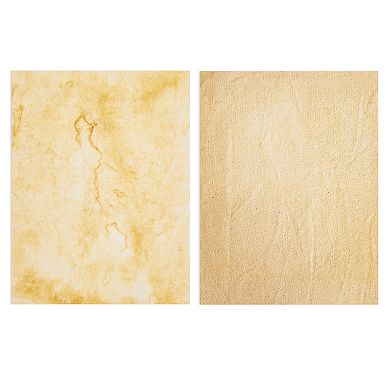 48 Sheets Aged Paper, Old Fashion Vintage Design, 8.5 X 11 Inches