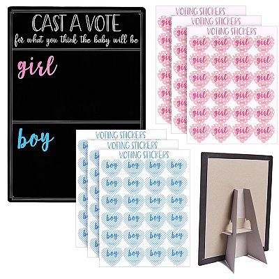 50 Gender Reveal Party Voting Cards - Pink & Blue Prediction Game For Baby Showers