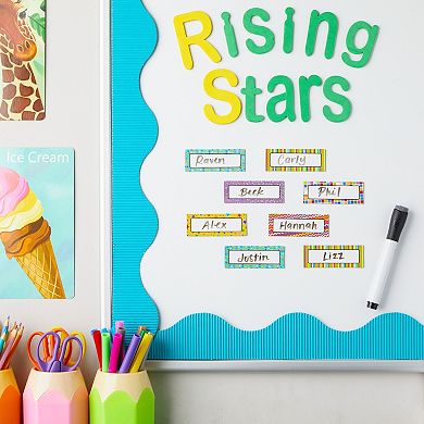 36 Pack Dry Erase Magnetic Dry Erase Name Tags For Classroom, 3 X 1 Inches