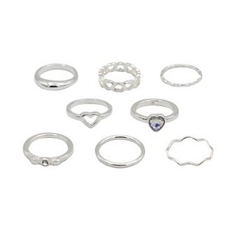 Girls Limited Too 8 pc Ring Set