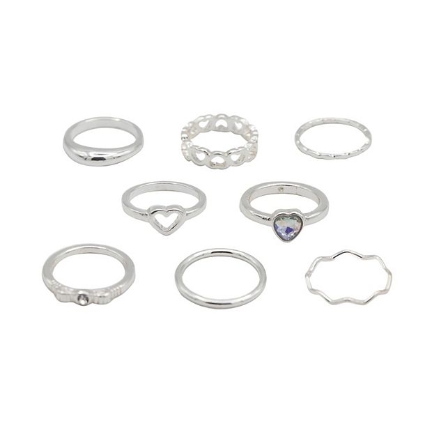 Girls Limited Too 8-Piece Ring Set