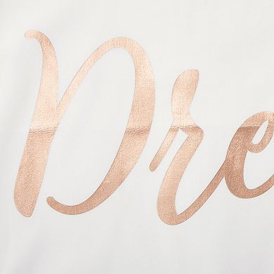 Set Of 4 Throw Pillow Covers 20x20", Rose Gold Live Laugh Love Decor Couch Case