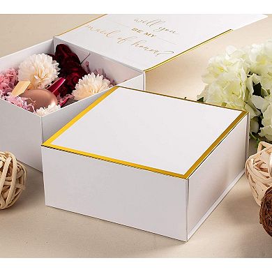 2 Bridesmaid Proposal Box And 1 Maid Of Honor Proposal Gift Box, Moh Presents