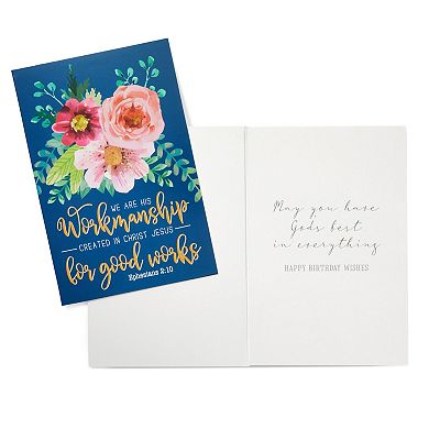 48 Pack Bible Verse Birthday Cards For Christian Religions With Envelopes, 4x6"