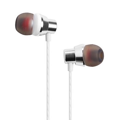 Wired Headphones With Microphone, 3.5mm In Ear With In Line Controller, White